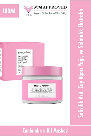 Maruderm Salisilik Asit + Çay Ağacı Yağı Kil Maskesi 100 ML