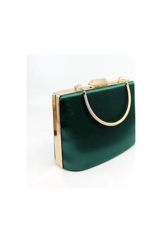 Çanta Sepetim Saten Abiye Çanta - Yeşil