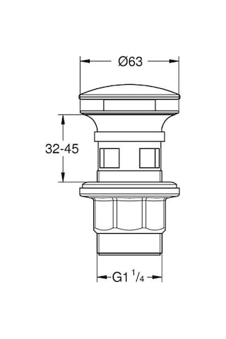 Grohe Lavabo Sifon Tapası Krom