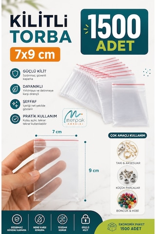 Kilitli Naylon Torba 7X9 Cm 1500 Adet