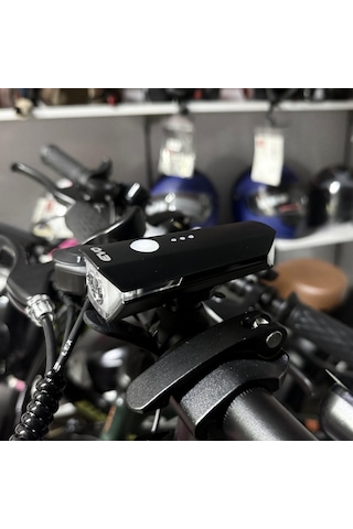 Bike Sky Evo 300 Lümen Bisiklet Ön Far Aydınlatma Şarjlı Type Kablo Uyumlu Siyah