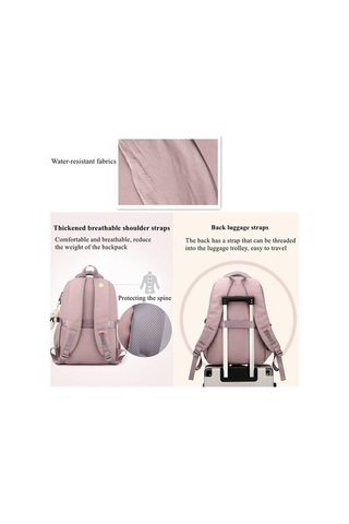 Flybuy Taşıma Su Sığar, Renkli Rahat Okul Maiyame Laptop Kadın Geçirmez Çok Çok Cepli, Çantası 15.6 - Vq Çok Renkli