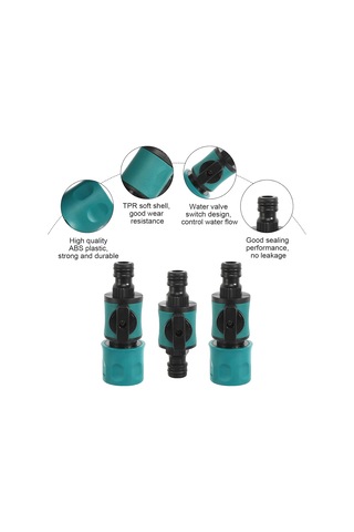 Adet Çek Valfli Bahçe Hortumu Bağlantısı, 1/2 İnç Su Hortumları İçin 16 Mm Hızlı Bağlantı Parçaları Diğer