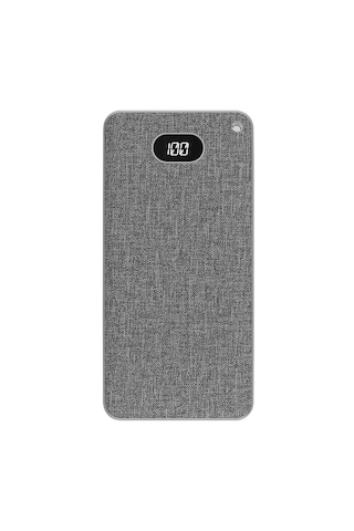 S-link Ip-g10rw 10000mah Kablosuz Usb+type-c+micro Gri Lcd Ekranlı Taşınabilir Pil Şarj Cihazı Açık Gri