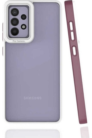 Galaxy Uyumlu A52 Kılıf Zore Mima Kapak Mürdüm