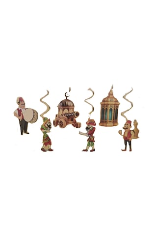 Ramazan Asmalı Sarkıt Süs 6'lı Hacivat Karagöz Tavan Duvar Dekoru