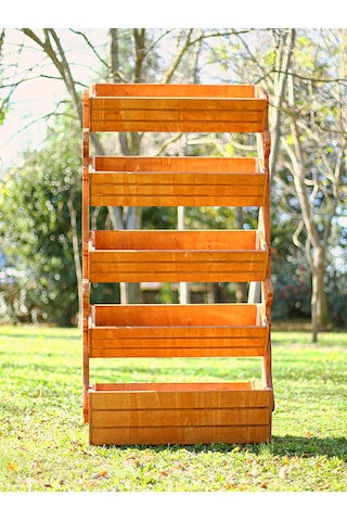 Mandu Ahşap Çok Katlı Saksı Standı Çiçeklik Standı -