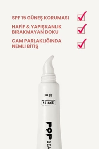 Pop Beauty Dudak Nemlendirici Lip Gloss SPF15 Pembe