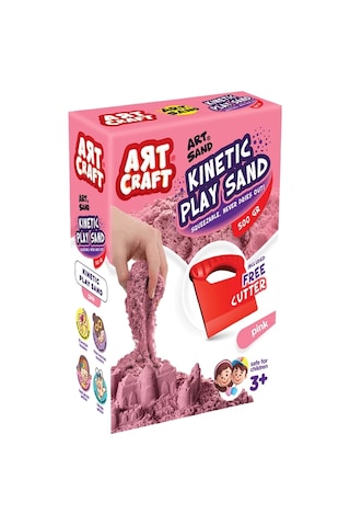 Art Sand Aksesuarlı Pembe Oyun Kumu 500 Gr. - Kinetik Kum Seti - Natural Kum - Doğal Kum Renkli