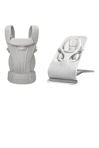 Bouncer & Taşıyıcı Seti Evolve Light Grey & Omni Deluxe Mesh Pearl Grey