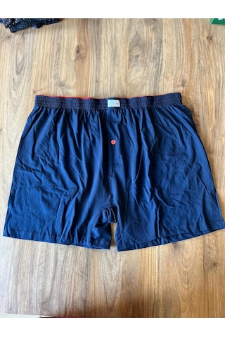 Jiber %100 Pamuk Düğme Detaylı Erkek Havlu Bel Boxer Battal 3'lü Paket Çok Renkli