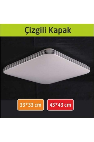 33x33 Sıva Üstü Çizgili 24w Led Armatür Beyaz