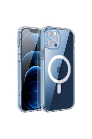 Apple Uyumlu iPhone 13 Pro Max Kılıf Case, Transparent Hard Pc With Magsafe Charging Feature Cover