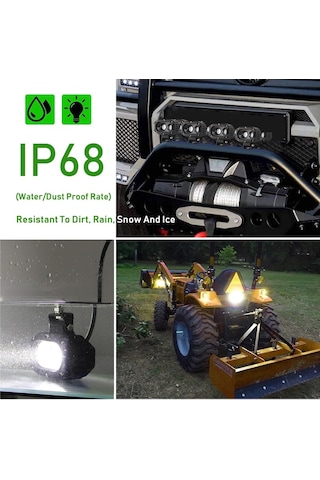 Offroad Sis Lambası Beyaz-amber Çakarsız 40w 12-30v Adet / Lass298