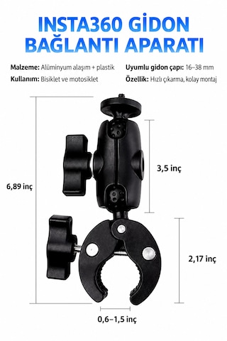 Insta360 Serisi Uyumlu 25 Parça Aksesuar Seti-görünmez Selfie Çubuğu İle Birlikte