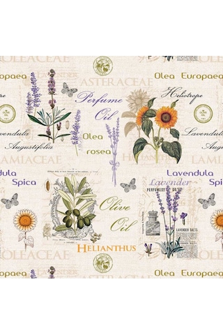 Muşamba Masa Örtüsü Astarlı Lavender