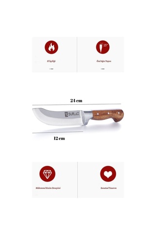 Kurban Bıçak Seti 3 Parça Kasap Bıçakları