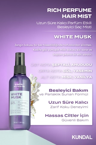 Kundal Rich Perfume Hair Mist White Musk 100 ML