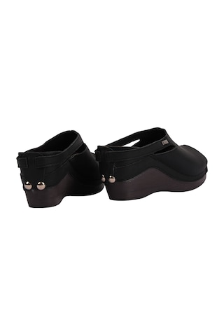 Napa Shoes Ortopedik Konforlu Dolgu Topuk Ayarlanabilir Açık Burun Terlik Napa-1001 Siyah