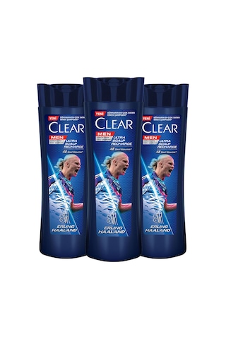 Clear Men Erling Haaland Kepeğe Karşı Etkili Şampuan 3 x 350 ML