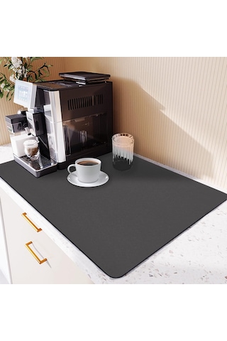 70 Cm X 30 Cm Bulaşık Kurutma Örtüsü Siyah Tezgah Üstü Bulaşık Matı Bulaşıklık Çok Renkli