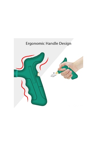 Aubyhe Cam Ve Seramik Kesici Takımı, Elden Tutulan Metal-plastik Gövde İle 2 Adet Yedek Uç, Kolay Ve Pratik Kullanım