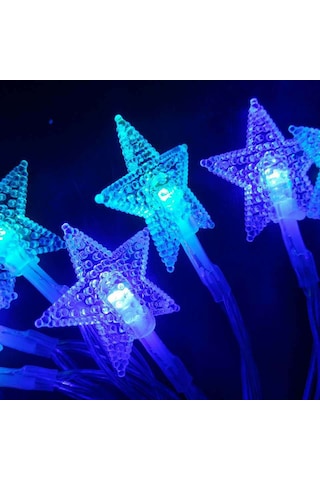 Ximistore9 Yıldız Led Işık Zinciri, 3 Metre 20 Işık, Pilli, Renkli, Su Geçirmez, Dekoratif, Uzun Ömürlü.