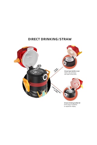 Vagonlife Cocosmile Cs-001 500 ML Beyaz Pipetli Boyun Askılı Çelik Termos