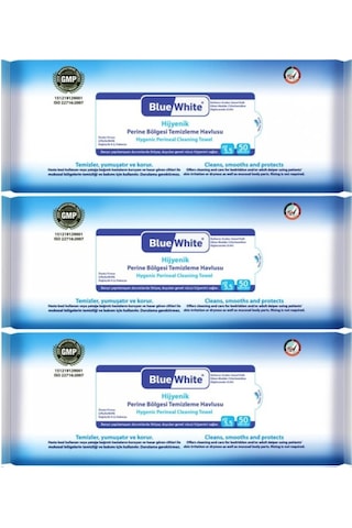 Blue White Antibakteriyel Perine Bölgesi Yıkama 50Li 3 Adet
