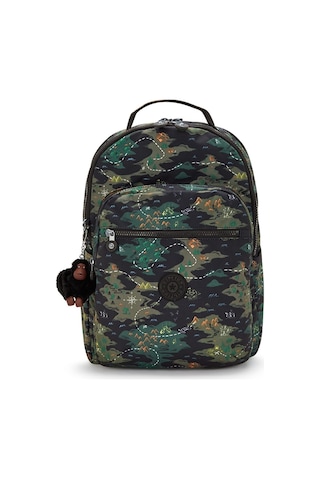 Kipling Kıplıng Seoul Lap Büyük Boy Sırt Çantası Desenli Camo Treasure Desenli Çok Renkli