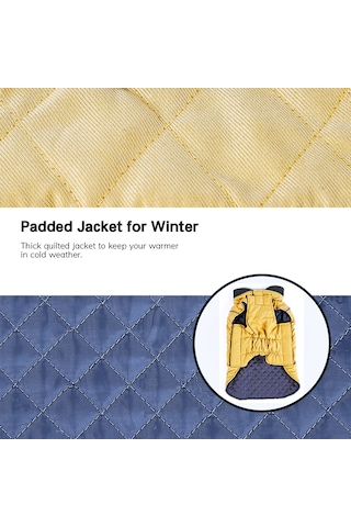 Vkemall Köpekler İçin Kışlık Mont, Kalın Isı Sağlar, İpek Telli Uyumlu, Retro Desen, Turuncu, S Boyutu Pd10025