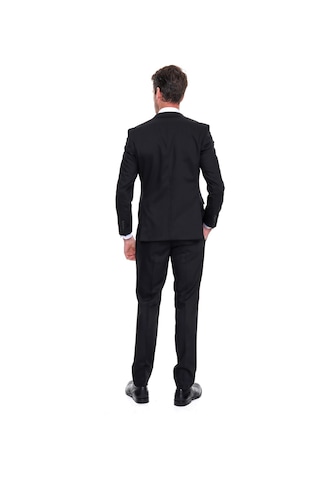 Morven Erkek Siyah Basic Düz Slim Fit Dar Kesim Çift Yırtmaç Tak - 498888096 Siyah