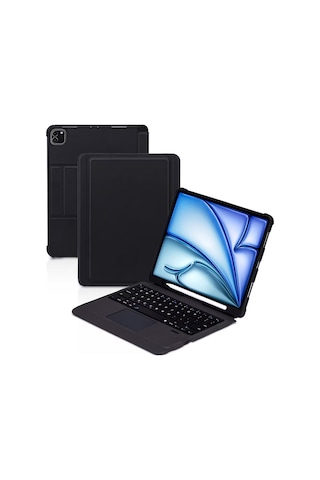 Apple Uyumlu iPad Pro 11 2. Nesil Kılıf Led Işıklı Magnetik Standlı Klavyeli Kılıf A2228 A2068 A2230 A2231 Kılıf