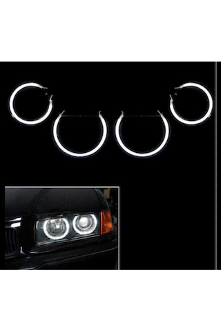 Bmw E36 Led Angel Halka Seti Beyaz Far İçi Halka Takımı 4x131mm Premium Görünüm