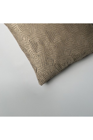 Sezyon Mira Desenli 50 50 Açık Kahverengi Kırlent Kılıfı Açık Kahverengi