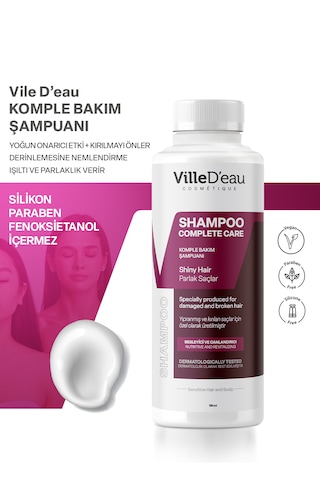 Villed'eau Yıpranmış Yağlı ve Kırılan Saçlar için Dökülme Karşıtı Şampuan 100 ML