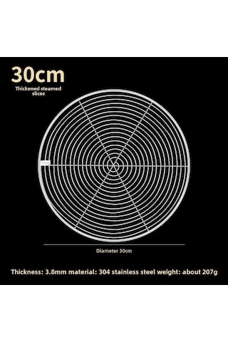 Kosona 304 Gıda Grubu Paslanmaz Çelik 30cm Kalın Tencere Tava Buğulama Rakosu, Ev Ve Ticari Kullanıma Uygun, Kolay Temizlenir Multifonksiyonel Pişirme Aracı