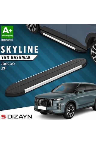 S-dizayn Jaecoo J7 Skyline Aluminyum Yan Basamak 183 Cm 2023 Üzeri A+ Kalite