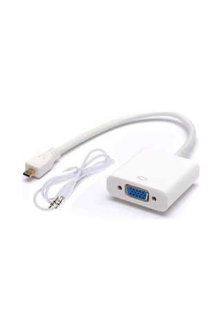 Micro Hdmı To Vga Ses Destekli Çevirici Adaptör
