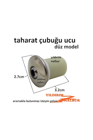 Taharat Çubuğu Ucu Paslanmaz Eca Serel Tipi Taharet Borusu Ucu