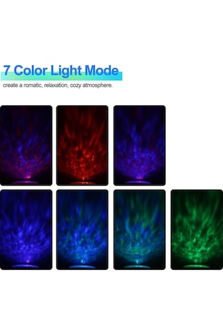 Moly 4 Hipnotik Müzik Uzaktan Kumandalı Çok İşlevli Müzik Çalar 12 Led 7 Renkli Gece Işıkları Siyah Çok Renkli