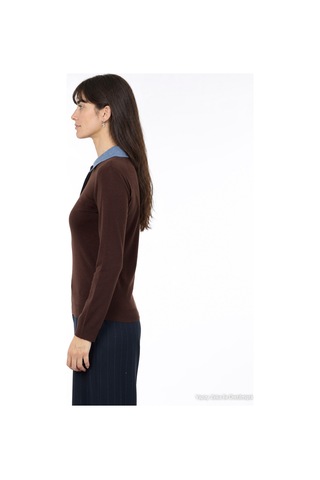Yargıcı Regular Polo Yaka Uzun Kol Kazak 26kktr2116a 003 Kahverengi