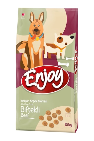 Enjoy Biftekli Yetişkin Köpek Maması 15 KG