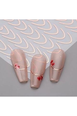 Nail Art Metal Folyo Stiker Metal Folyo Bakır Stz-cs1693 Beyaz