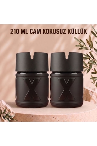 2 Adet X Cam Kokusuz Küllük Koku Hapseden Kapaklı Rüzgar Önleyici Kapaklı Araç Ve Ev Kullanımına Uygun Siyah 210 Ml