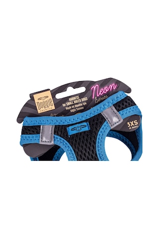 Doggie Havalı Dokuma Neon Serisi Küçük Irk Göğüs Tasması Mavi 3XS Mavi