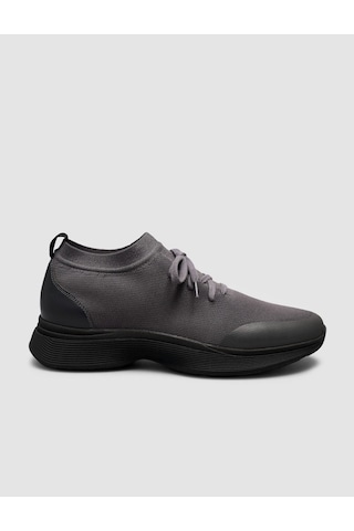 Cabani Triko & Hakiki Dana Deri Füme Erkek Sneaker Gri