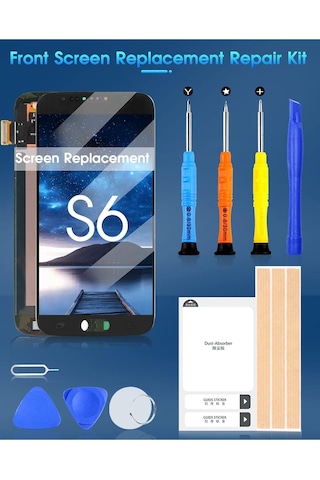 Samsung Uyumlu Galaxy S6 Sm-g920 İçin Lcd Ekran Dokunmatik Aaa Kalite Siyah