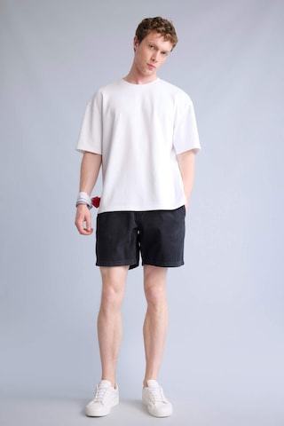 Defacto Relax Fıt Beli Lastikli Bermuda Jean Şort H7293ax26smnm40 Siyah-nm40