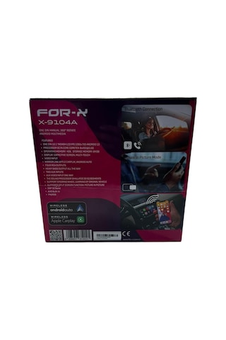 For-x 9104a 4-64 360 Derece Döner Kafa Android Profesyonel Her Araca Uyumlu Multimedya 10"